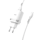Сетевое зарядное устройство Hoco C12Q (1USB, 3А) QC3.0 White (S23110) + кабель MicroUSB - изображение 2