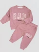 Дитячий спортивний костюм-двійка GAP світшот і штани 74-80 темно-рожевий - зображення 2