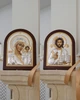Винчальная пара серебряных икон Иисус и Мария (AE 0800 5 AE 0803 5) 21,5X28,5 см - изображение 1