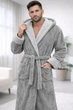 Халат чоловічий махровий ZERON сірий 3XL - зображення 2
