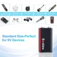 Акумулятор крона 6F22 Soshine 9V 1000 mAh з Type-C зарядкою / Батарейка акумуляторна - зображення 3