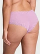 Женские трусики Victoria's Secret (266971588371) Cotton Shadow Stripe Lace-Waist Cheeky XS сиреневые - изображение 2