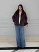 Куртка на блискавці UNIQLO зі штучного хутра 1159853680 (Фіолетовий M) - зображення 4