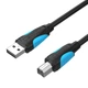 Кабель для принтера Vention USB A Male - B Male Print 1.5m Black (VAS-A16-B150) - изображение 1