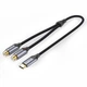Кабель USB-C Male to 2RCA Female Vention 0.5m Black (BGVHD) - зображення 1