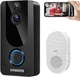 Видеокамера дверного звонка CHWARES с перезвоном, 1080p HD, беспроводной Wi-Fi - изображение 1