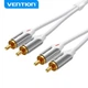 Кабель Audio 2RCA-2RCA Vention 10m PVC Shell White (BCQIL) - зображення 2