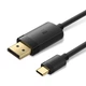 Кабель Vention USB-C to DP 4K@60Hz HD Cable 1.5m Black (CRJBG) - зображення 1