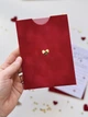 Подарочный сертификат ручной работы в красном бархатном конверте с кисточкой - изображение 3