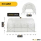 Садова теплиця парник готова від виробника Garden 12м2 White MultiDoor - зображення 2