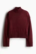 Вязаный свитер H&M 1229911002c55 XL бордовый (100005351) - изображение 4
