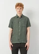 Рубашка из льна Massimo Dutti 102302500p09 S хаки (100005442) - изображение 1