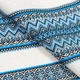 Етнічна вишита льняна скатертина Handmade в Українському стилі Синя - зображення 3