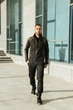 Костюм мужской Intruder iForce & Hope демисезонный комплект Softshell Light без флиса влагозащитная куртка с прорезиненными змейками и штаны на манжетах чёрно-хаки/XL - изображение 2