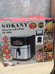 Мультипечь аэрофритюрница Sokany SK-10095 электрическая приготовление без масла 10 л защита от перегрева 2200 Вт Черный с серым - изображение 4