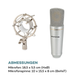 Мікрофон конденсаторний Auna MIC-920, USB-мікрофон для стрімінгу, підкастів - зображення 3