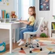 Крісло обертове Just Sit RENO біло-синій - изображение 6