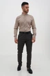 Штани slim fit Trend Collection 1259 чорно-коричневий 38 - зображення 3