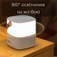 Сенсорна настільна LED лампа - ночник светильник с акумулятором /регулировка яркости/ теплый холодный свет переносной с ручкой - изображение 6