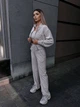 Жіночий велюровий костюм (кофта+штани+топ) Uaclothes 42-44 Сірий (like36672-170981349) - изображение 4