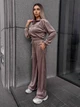 Жіночий велюровий костюм (кофта+штани+топ) Uaclothes 46-48 Капучино (like36679-171051350) - изображение 5