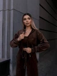 Жіночий велюровий костюм (кофта+штани+топ) Uaclothes 46-48 Коричневий (like36678-171041350) - изображение 5