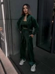 Жіночий велюровий костюм (кофта+штани+топ) Uaclothes 42-44 Зелений (like36677-171031349) - изображение 1