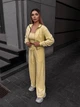 Жіночий велюровий костюм (кофта+штани+топ) Uaclothes 46-48 Жовтий (like36684-171101350) - изображение 1