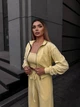 Жіночий велюровий костюм (кофта+штани+топ) Uaclothes 46-48 Жовтий (like36684-171101350) - изображение 2