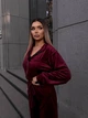 Жіночий велюровий костюм (кофта+штани+топ) Uaclothes 42-44 Бордовий (like36676-171021349) - изображение 2
