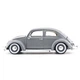 Автомодель Bburago Volkswagen Käfer Beetle 1955 1:18 сіра (18-12029 GY) - зображення 2