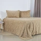 Покрывало евро з 2 наволочками ТЕП SOFT ANGORA 4-04885_34648 240х260 см золотой бежевый - изображение 4