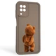 Чохол силіконовий оригінальний Soft Touch з 3D принтом кумедний тед ведмідик для Samsung Galaxy A12 (SM-A127F) коричневий (Повний захист камери) - зображення 1