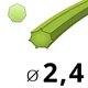 Леска косильная семигранник для триммера, D=2,4 мм на метраж (les471) - изображение 2