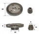Пара шестерень для болгарки Makita GA9558/GA9555, 227541-3 + 227542-1, аналог (g4044)) - зображення 1