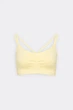 Женский бесшовный топ с перекрестными бретелями Giulia FLEX TOP ACTIVE XXS/XS Yellow-lemon grass, топ для фитнеса, спортивный из микрофибры - изображение 2