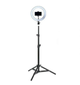Кольцевая лампа RING FILL LIGHT 14 Вт 26см, 3200-5500 К, на штативе 2.1 м с держателем для телефона, черная - изображение 3