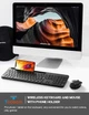 Беспроводной комплект клавиатура и мышь, 2.4G USB, 110 клавиш, слот для смартфона, черный, для ноутбука и ПК - Уценка - изображение 2