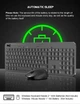 Беспроводной комплект клавиатура и мышь, 2.4G USB, 110 клавиш, слот для смартфона, черный, для ноутбука и ПК - Уценка - изображение 6