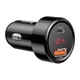 Автомобільний зарядний пристрій Baseus Magic Series Digital Display PD 3.0 QC 4.0+ 45W USB + Type-C (black) - зображення 3