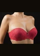 Кружевной комплект белья с push-up (бюстгальтер, трусики, подвязка) Selene 85B, L красный (14003) - изображение 2