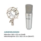 Конденсаторний мікрофон Auna MIC-920 USB (10034262) - зображення 3