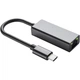 Сетевой адаптер USB Type-C – Ethernet, 10/100/1000 Мбит/сек, Grey Dynamode 000338433 - изображение 1