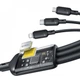 Кабель 3-в-1 Baseus Silky One-for-Three Fast Charging Type-C to Micro USB+Lightning+Type-C 100W (1.5m) black - зображення 2