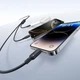 Кабель 3-в-1 Baseus Silky One-for-Three Fast Charging Type-C to Micro USB+Lightning+Type-C 100W (1.5m) black - зображення 7