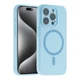 Чохол Premium Glow Silicone Case Full Camera with Magsafe для iPhone 15 Pro Max Dark blue - изображение 3