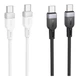 Кабель для зарядки и передачи данных USB Hoco X109 Silicone 60W/3A Type-C to Type-C 1m Black - изображение 2