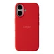 Чохол Premium Silicone Case Metal Buttons (AA) для iPhone 16 Red - изображение 1