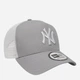 Czapka z daszkiem z siatką New Era Clean Trucker Nyy 11588490 One Size Szary/Biały - obraz 3