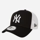 Czapka z daszkiem z siatką New Era Clean Trucker Nyy 11588491 One Size Czarny/Biały - obraz 1